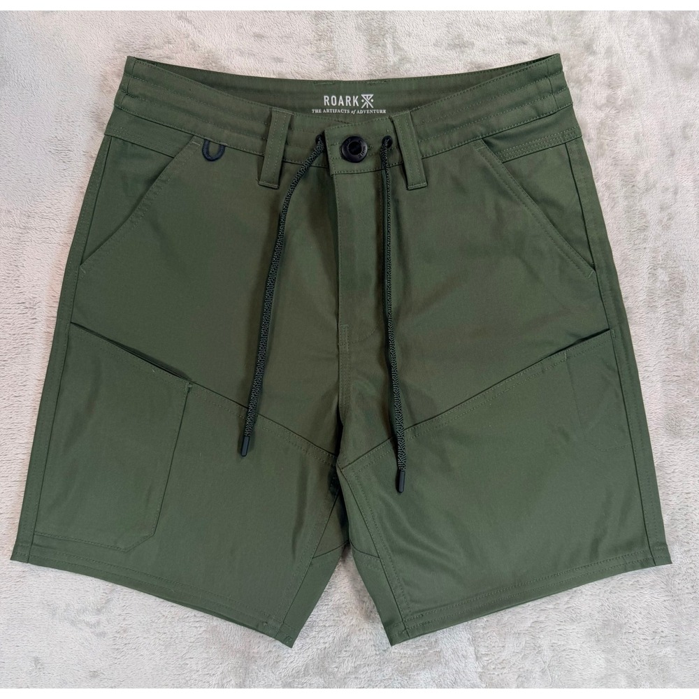NWOT Roark Mens Explorer Long Road Hybrid Adventure 7" Inseam Shorts Green 28